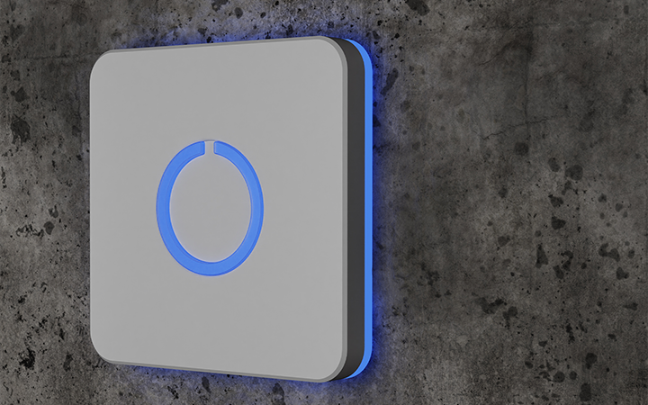 Square White Touch Doorbell Button by Luxello Door Bells Square White Touch Doorbell Button by Luxello Door Bells
